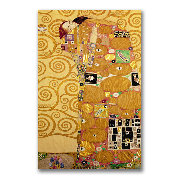 Trademark Fine Art Gustav Klimt 'Fulfillment' Canvas Art, 24x32 BL0401-C2432GG